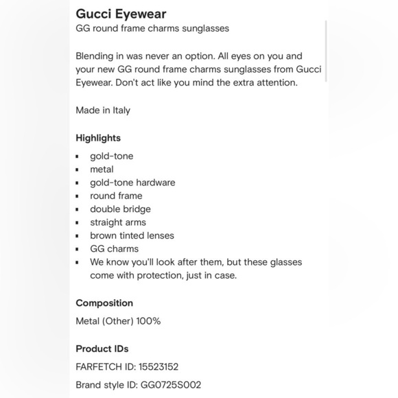 Gucci Charm Sunglasses - Picture 6 of 16